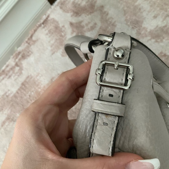 Vintage Y2K 2011 COACH Madison F1120-17016 Leather Drawstring Grey Bag LIKE NEW - Picture 15 of 16